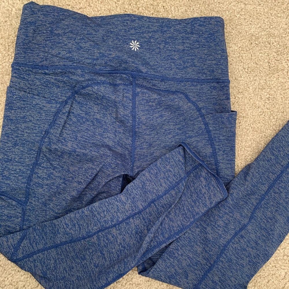 Athleta Lightning Static Heathered Blue Tight